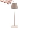Lampe de table - zafferano - poldina pro - led dimmable sans fil - ip65 - crème