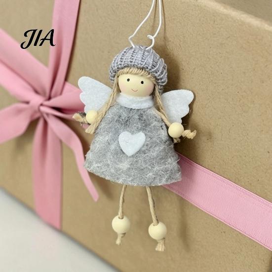Christmas Tree Hanging Ornaments Plush Angel Doll Ornaments, Fairy Girl Pendant for Artisan Hand Stitched Pendants Home Decor, Party, New Year,