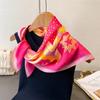 Popular Shawl Europe America Fashion Bandannas Women New Print Sunscreen Kerchief Hijab Four Seasons Luxury Square Silk Scarves