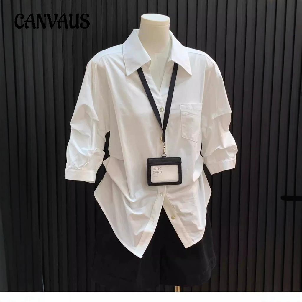 Loose-fitting Women's Spring/summer New Style Laid-back Long-sleeved Shirt Simple and Versatile Top That Goes Well with Everything