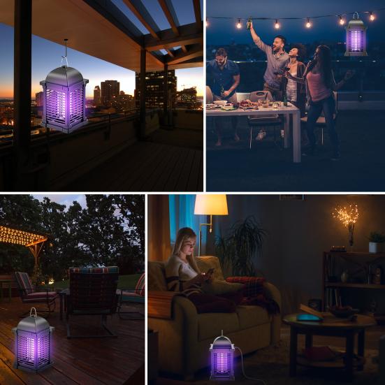 Insektenvernichter Mückenvernichter Licht Wasserdicht FR-ABS 4200V Elektrischer Schlag 20W Austauschbare Glühbirne