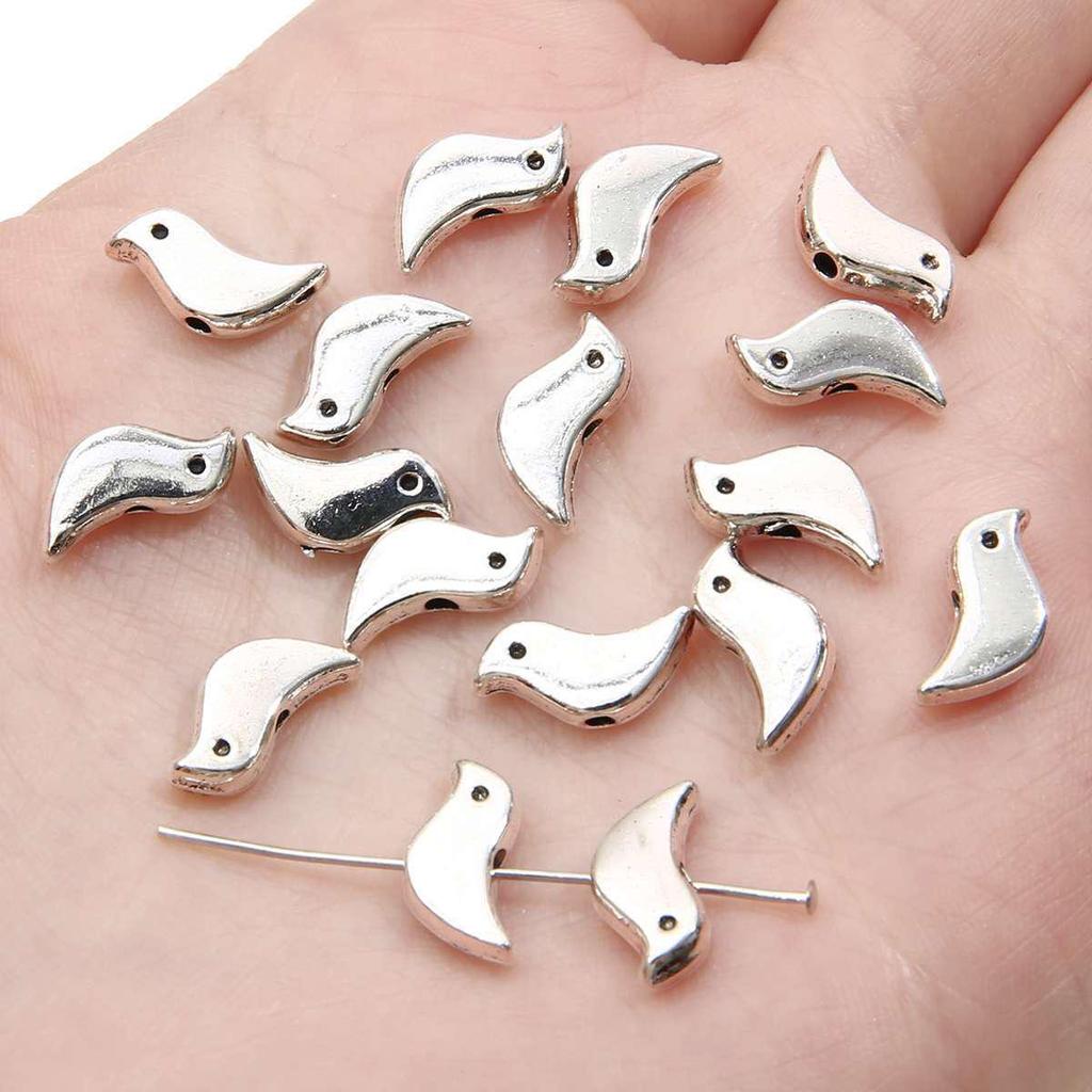 Handmade Cross-Border Alloy Heart Pendant Spacer Beads for DIY Necklace & Bracelet Jewelry