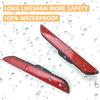 2pcs Rear Fender Side Marker Light Car Led Turn Signal Lamp Red Lens Red