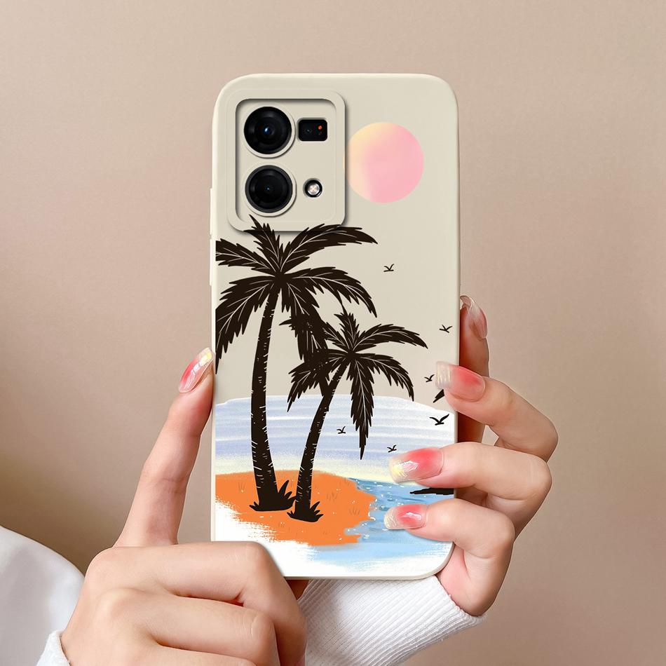 

Для чехла телефона Oppo Reno 7 Pro Новый дизайн Мягкая жидкая силиконовая задняя крышка Для Oppo Reno7 4G 5G Защита камеры Противоударный чехол Oppo Reno 7 (4G)