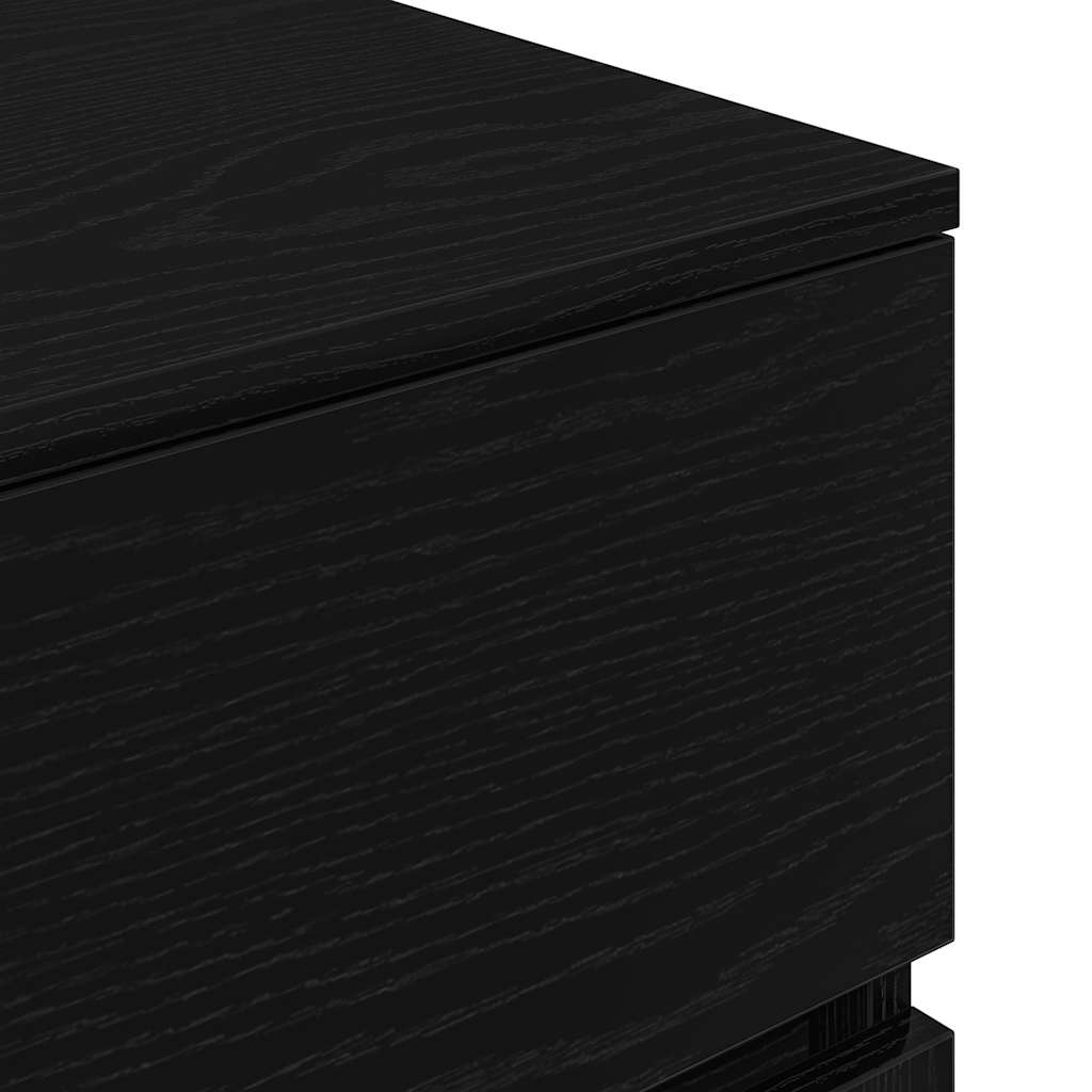 Nightstand Black 39x35x65 cm Engineered Wood