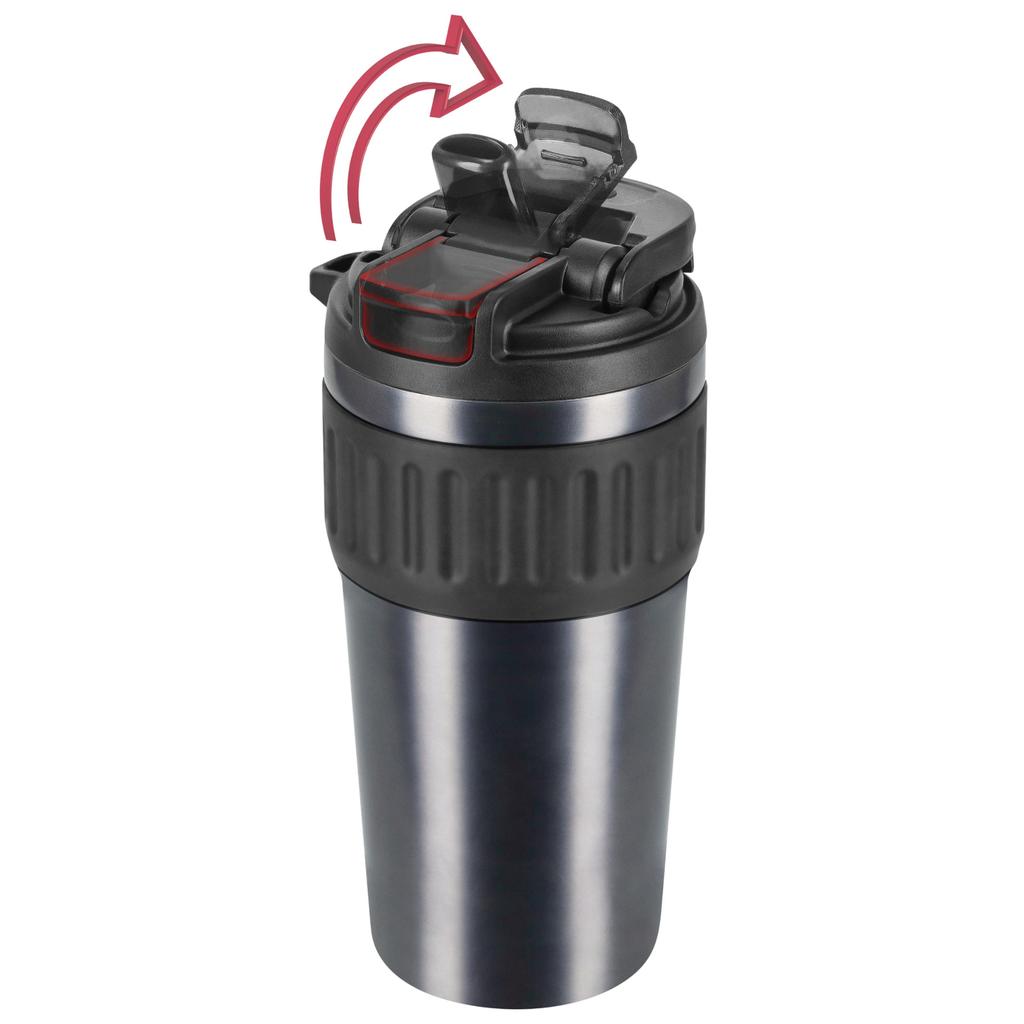 Premium Leakproof Thermal Cup With Straw Mouthpiece - Dark