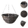 Rattan Flower Basket with Hanging Chain Wall for Party Doorway Window 8