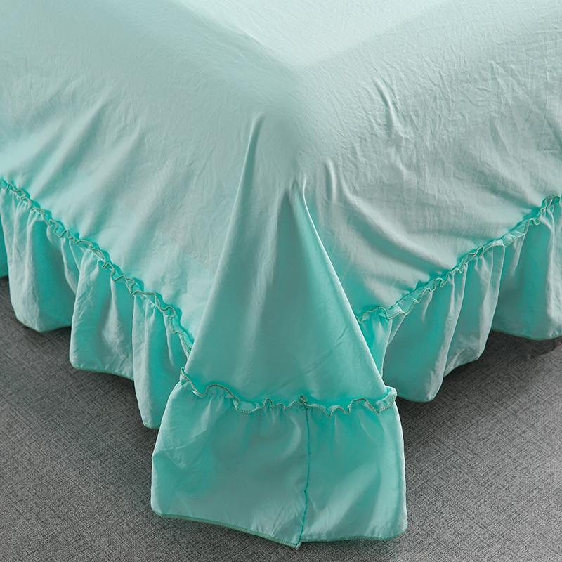 1/3Pc Korean Princess Ruffles Flowers Embroidery Summer Quilt Bedspread on The Bed Quilt Air-conditioning Blanket Bedding Set