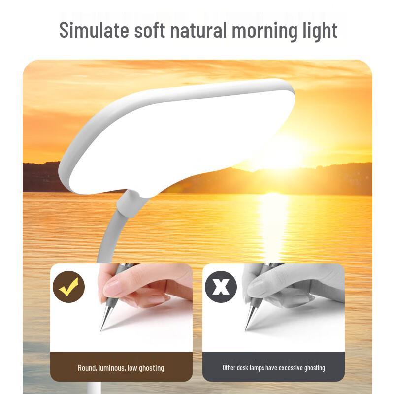 LED Desk Lamp Smart Power Strip with USB and Night Light CN plug (adapter included)