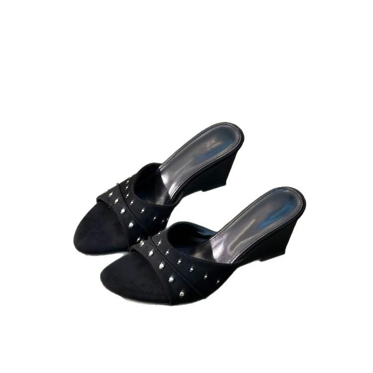 Pegged Heel Women's Shoes - New Style High-heeled Flip-flops Devotion