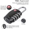 Suitcase Locks - 1, 2, 3, 4, 5, 6 Pack 4-Dial Travel Combination Security Padlock for Suitcases Luggage Case Bag Code Lock - Black (Pack of 2)