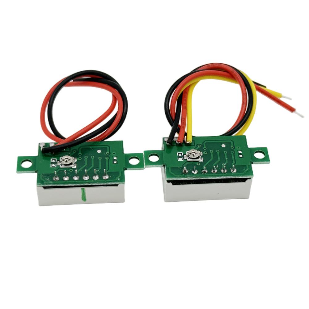 Mini 0.36 Inch DC 4-40V DC0-100V Voltmeter 2 Wires 3 Wires LED Motorcycle Digital Voltmeter Tester Digital Display Meter
