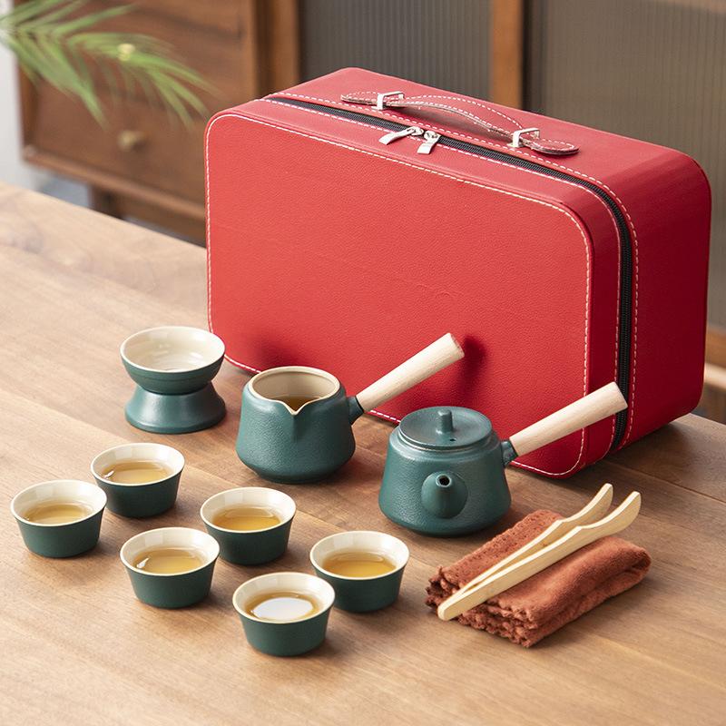 Ceramic Outdoor Camping Portable Travel Tea Set Business Company Events Wedding Gifts