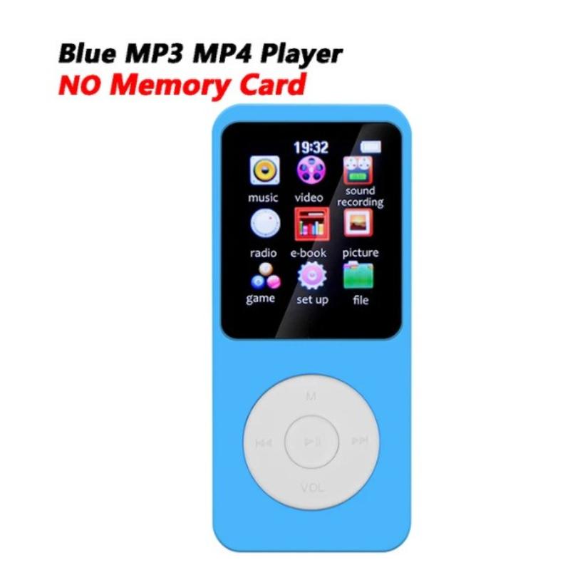 

MP3 MP4 плеер с Bluetooth-совместимостью 5.0, стереофонический музыкальный плеер, экран 1,8 дюйма с электронной книгой/FM-радио/записью светло-синий