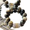14Mm Large Particle Natural Obsidian Bracelet Bracelet