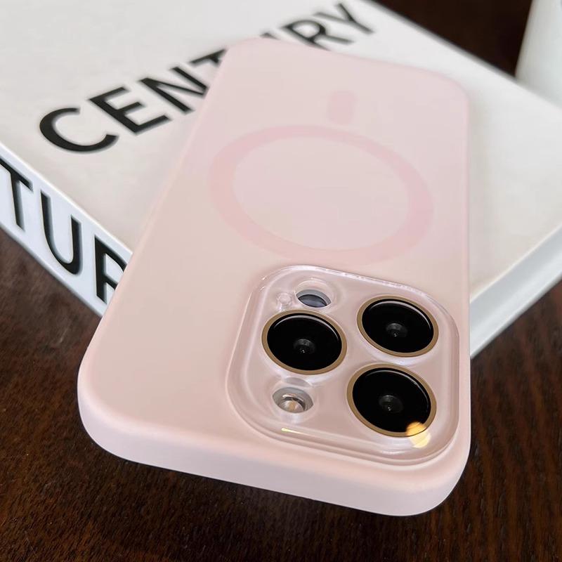 Applicable To IPhone 16 Apple Phone Case Liquid Silicone Magnetic Light Cyan 14 All Inclusive Lens Film 13 Anti Fall