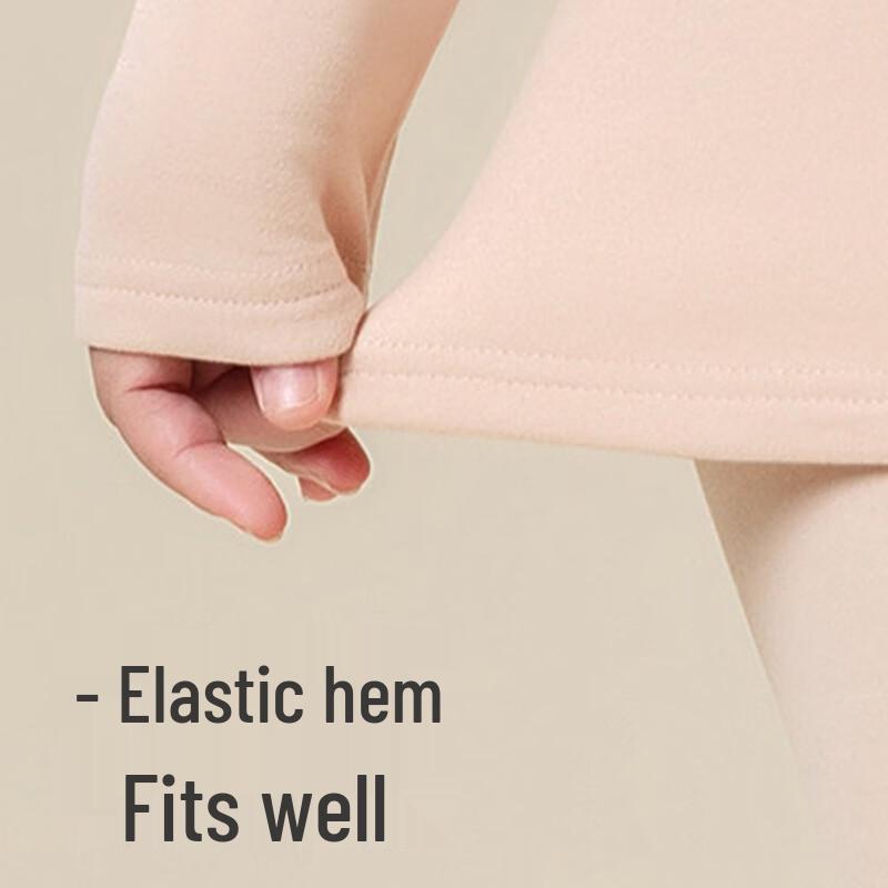 Langsash Women's Plus Size Wool Silk Thermal Underwear Set