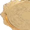 7.87 Inch Diameter Jewelry Tray Golden Finish Metal Fruit Plate Round Serving Tray  Party Serving