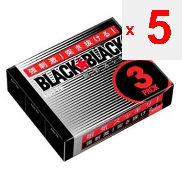 Lotte Gomme noire noire 3P (9 pièces x 3 paquets)Le goût prononcé de menthe rend somnolent. Un goût fort de menthe peut vous rendre somnolent.. Menthe forte