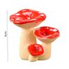 Mini Artificial Mushroom Figurine Resin Simulate Fake Mushroom Miniatures Fairy Garden Miniature Landscape Lawn Decorations