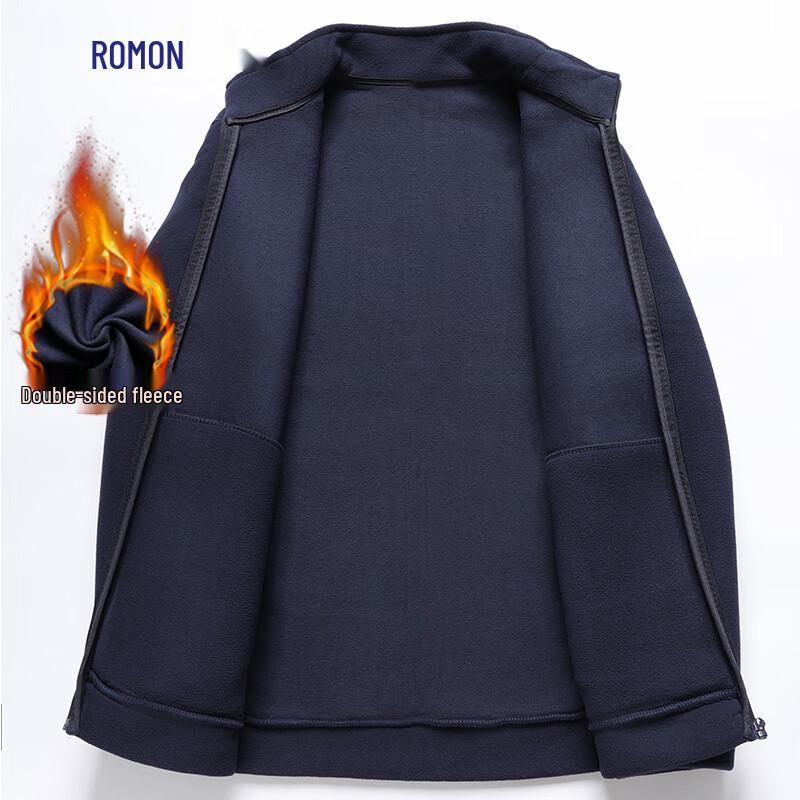 ROMON Men's Autumn/Winter Thickened Fleece Jacket