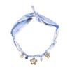Women Scarf Necklace Convertible Printed Scarf Chocker Necklace Scarf with Flower Faux