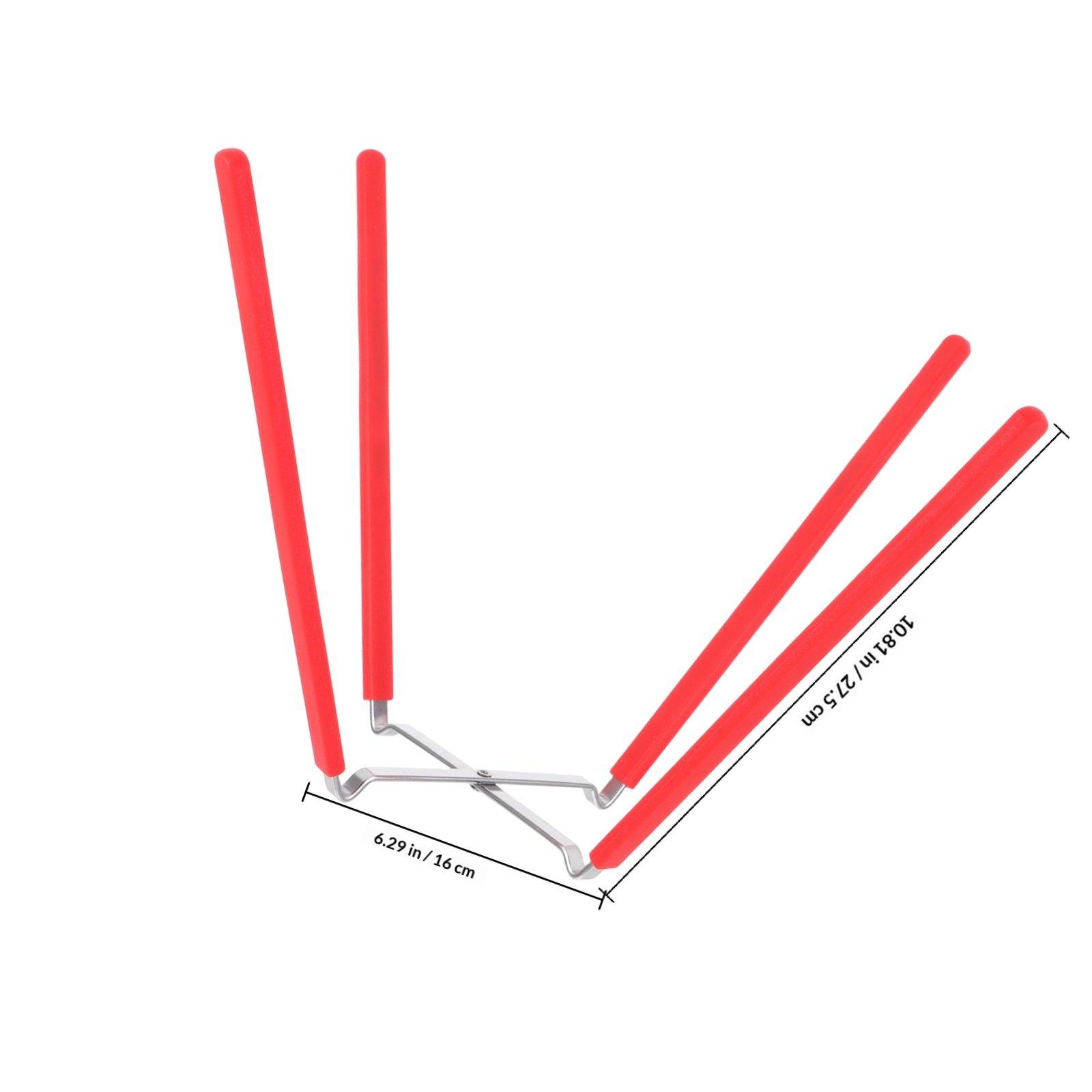 Chiffon Cake Cooling Rack Stand Collapsible Stainless Steel Four-Claw Design Foldable Inverted Holder for Cakes Bread Baking красный