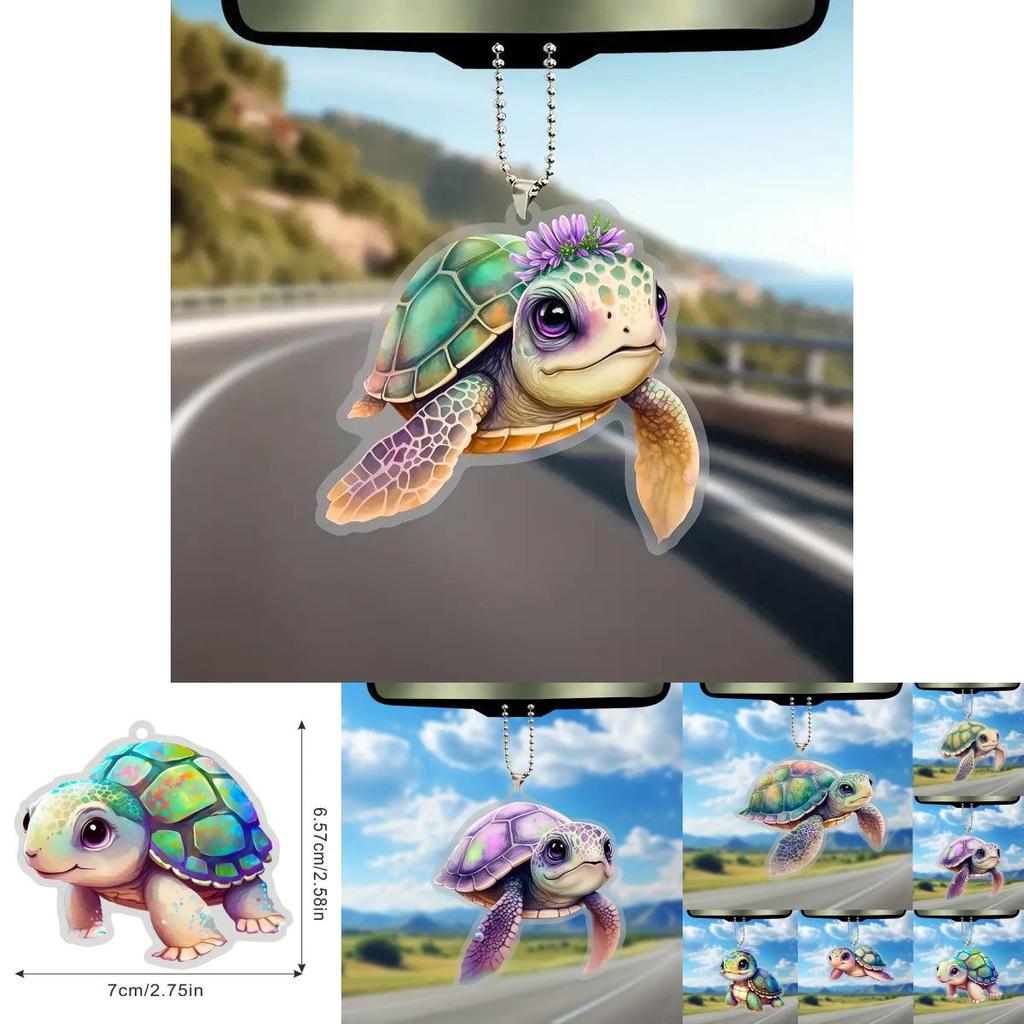 Vibrant Acrylic Auto Hanging Ornament Chic Cartoon Design For Home And Car Decor