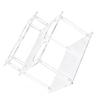 Clear Acrylic Bottle Display Rack with 2 Levels for Showcasing Condiments and Wine