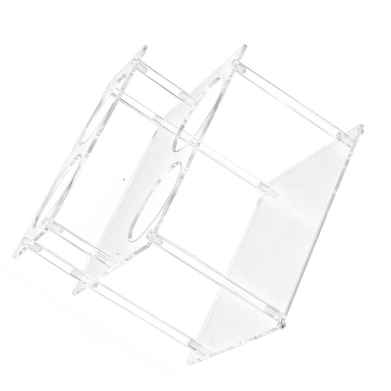 Clear Acrylic Bottle Display Rack with 2 Levels for Showcasing Condiments and Wine