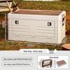 Outdoor Folding Storage Box with Wooden Lid