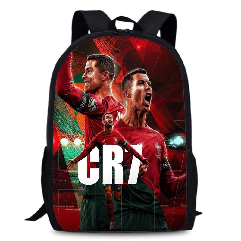 15in Ronaldo Cristiano Oxford Backpack Large Capacity School Bag Sports Travel