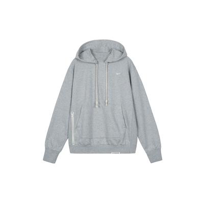 Nike Dri-Fit Standard Issue Embroidered Logo Hoodie Pullover Long Sleeve Men Tops Light-Grey DQ5819-063