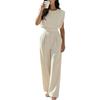 Tuta Elegante Monocolore Girocollo Aderente in Vita Moda Europea e Americana Estate 2026