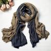 Autumn Winter Men's Scarf Cotton Linen Striped Scarves Long Soft Pashmina Wrap Male Accessories Short Tassel Bufanda
