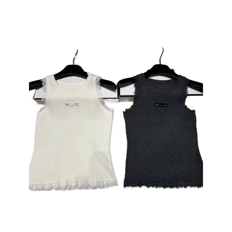 2026 Summer Lace Knit Round Neck Slimming Vest: Versatile Casual Fashion Top