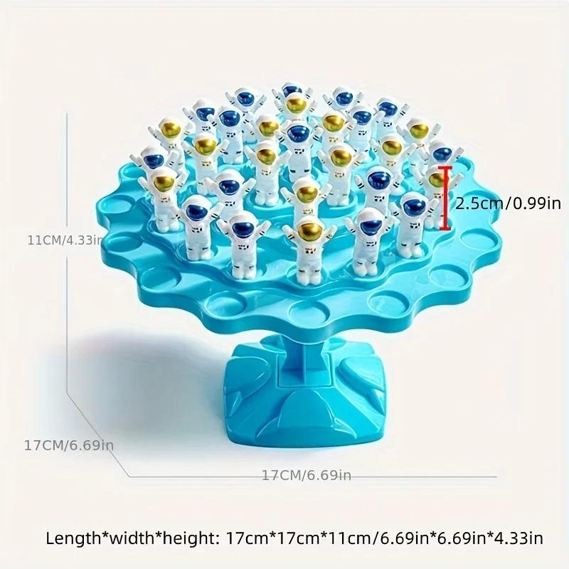 Children's DIY puzzle balance tree Small White rabbit Astronaut board^ game casual parent%child interactive tabletop*balance toy