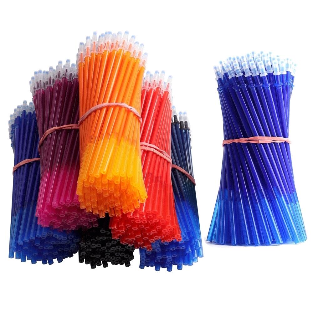 20Pcs/lot 0.5mm Erasable Pen Refill Rod Set Washable Handle Blue/Black/Red/Orange Ink Magic Gel Pen for School Office Supplies Tools
