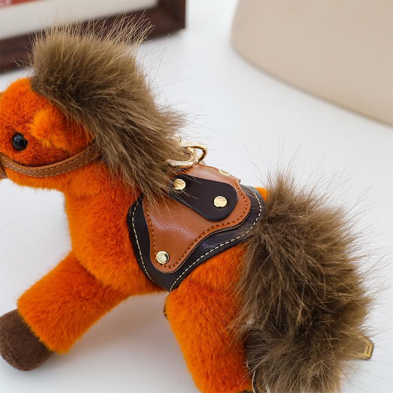 2026 Year of the Horse Plush Doll Bag Pendant - Zodiac Year Mascot New Year Gift