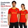 KNK Football Fan Jersey Dry-Fit National Team Colours Supporter T-Shirt Spain 2XL