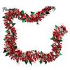Gift Wrapping Ribbon Christmas Snowflake Tinsel Garland, 200cm Light Blue Purple Foil Wired Ribbons Strip for Tree Staircase Window, Holiday