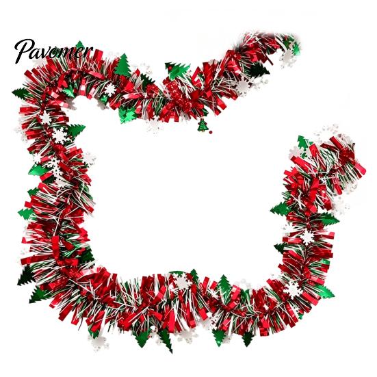 Gift Wrapping Ribbon Christmas Snowflake Tinsel Garland, 200cm Light Blue Purple Foil Wired Ribbons Strip for Tree Staircase Window, Holiday