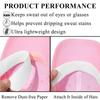 BAAJ-100 Pieces Disposable Cap Liner Moisture Wicking Sweatband Visor Hat Adhesive Sweat Absorbing Strips Patch Tape,White