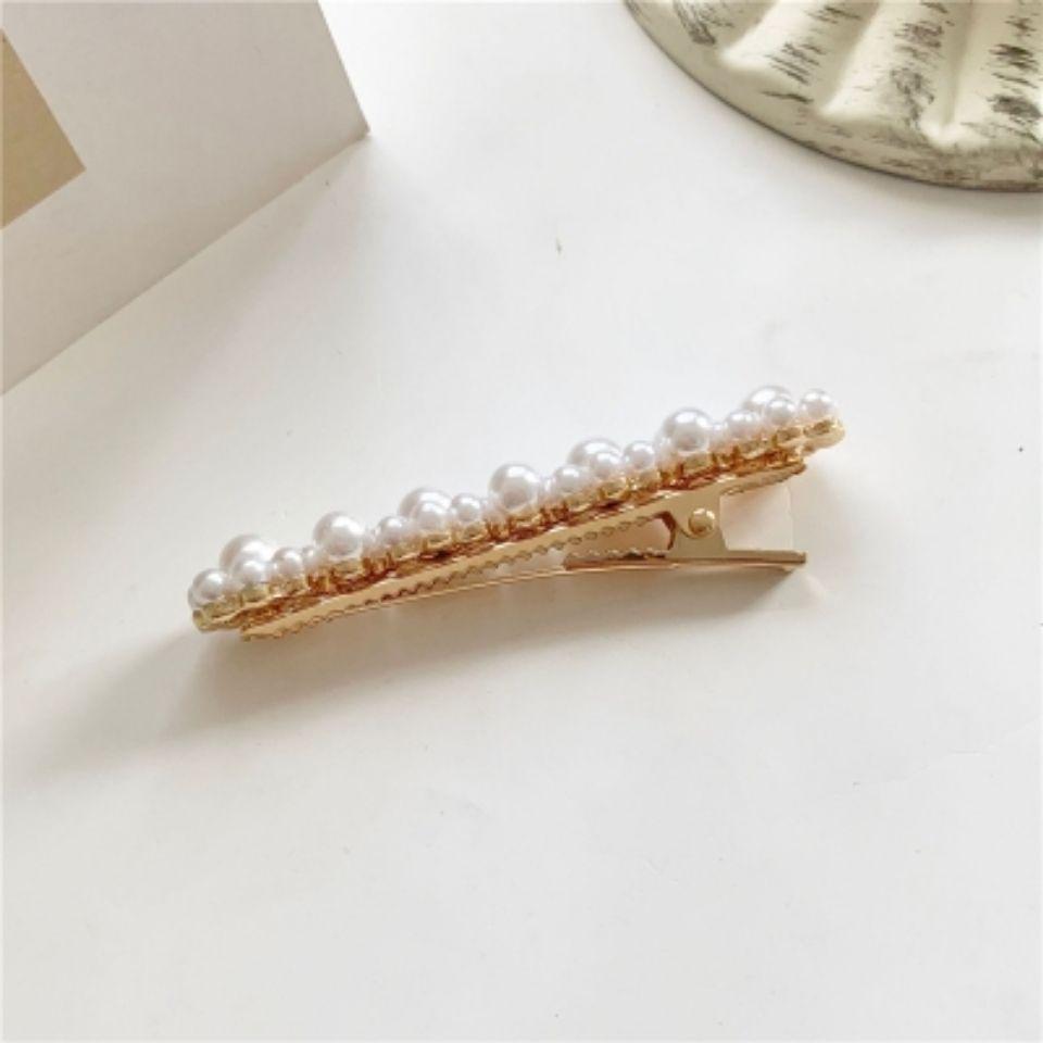 Mori Style Minimalist Korean Alloy Pearl Duckbill Hair Clip