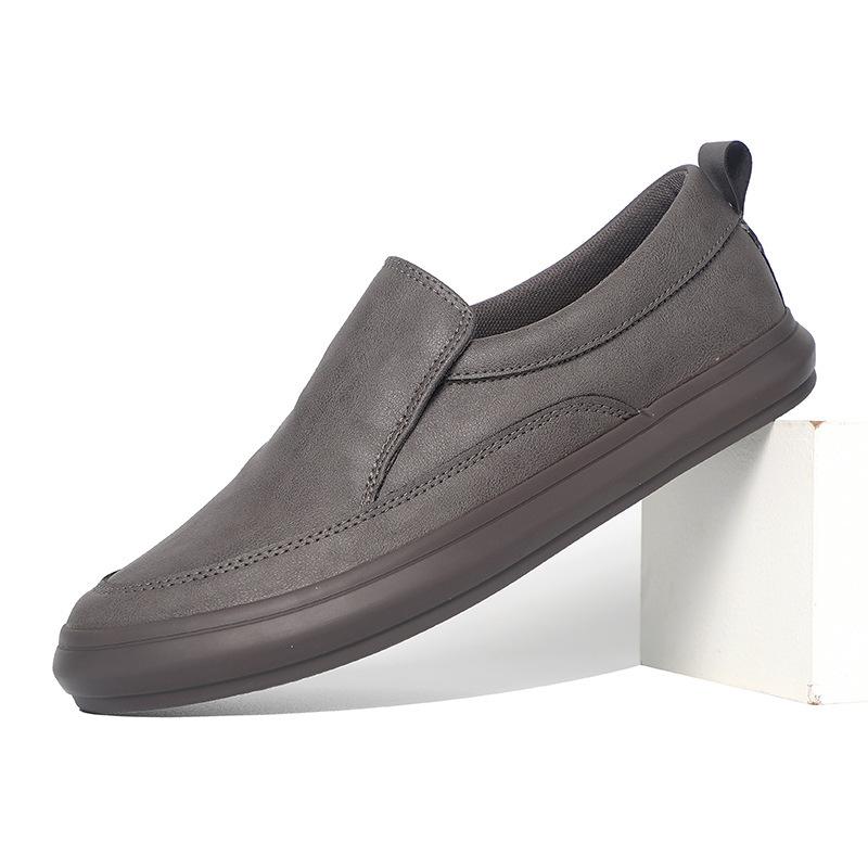 Fashion Luxury Leather Slip-on Sneakers for Men Designer Lightweight Soft-soled Outdoor Men's Sneakers Fashion Sports Casual Shoes Male