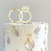 Diamond Rings Acrylic Wedding Cake Decorations Baking Party Gifts Dessert Accessories