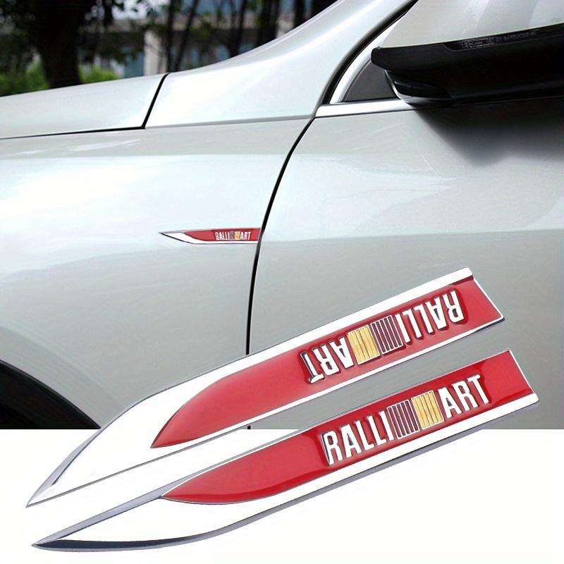 Set of 2 Three-Dimensional Metal Badges for Car Fender Side Wings Designed for Styling