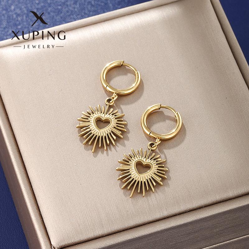 Meier Stainless steel heart earrings - women's french vintage chic earrings