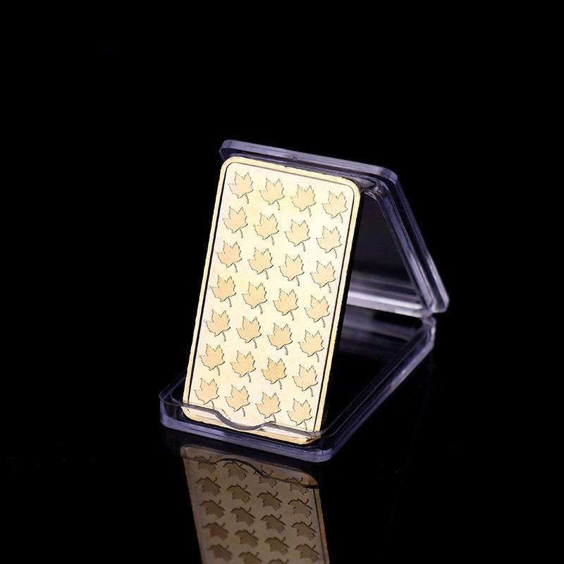 Commemorative Coin Square, Gold-plated, Silver Plated Block, American Coin, Commemorative, Irregular Foreign Currency, Maple Leaf Craft