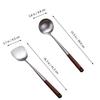 NAMOARLY 1 Set Long Handled Cooking Spatula, Stir-fry Ladle, Serving Spoon, Wok Tool Set, Stainless Steel Spatula Spoon Set, Wok Spoon Set, Spatula La